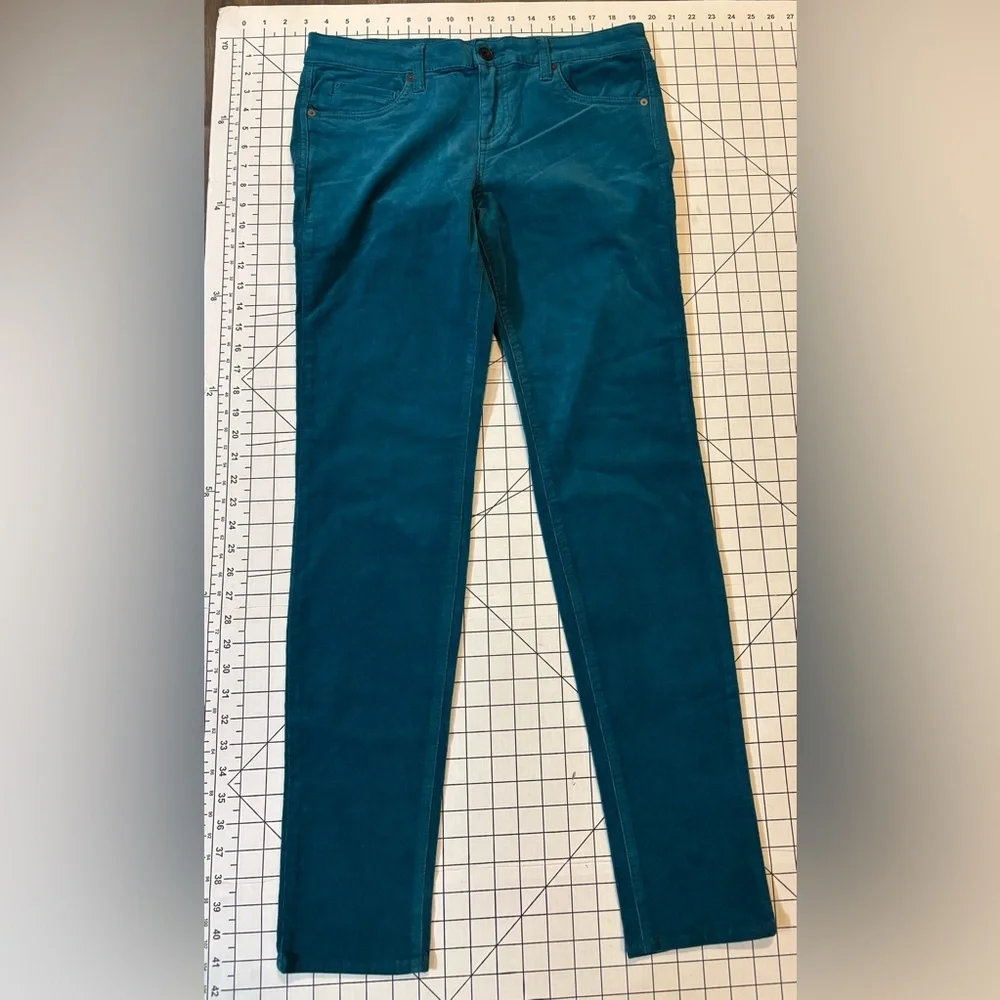 Edyson Women’s Size‎ 30L Teal Hampton Skinny Corduroy Pants